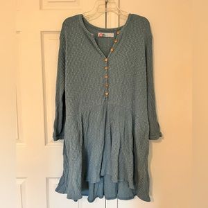 Free People Blossom Button-Up T-Shirt Dress